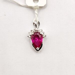 New Elegant Pink CZ Pendant A Timeless Gift for Mom Silver Plated
